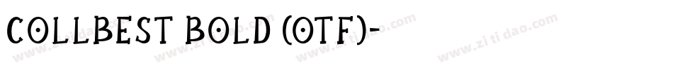 CollBesT Bold (otf)字体转换
